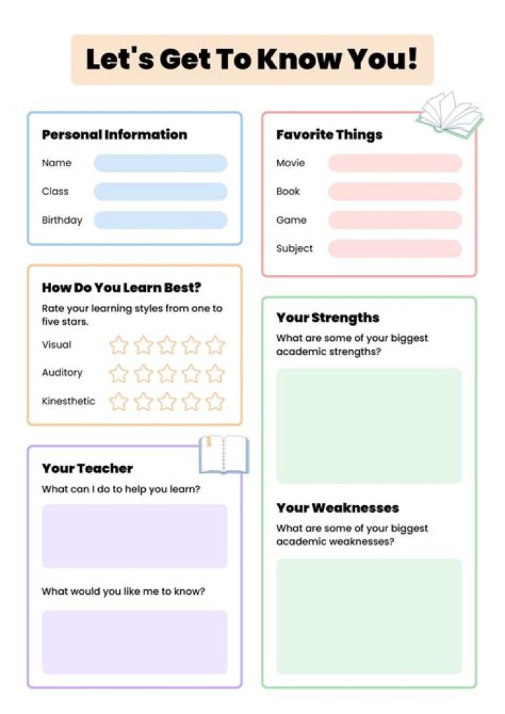 Free Getting to Know You Worksheet PDF – Build Meaningful Connections
