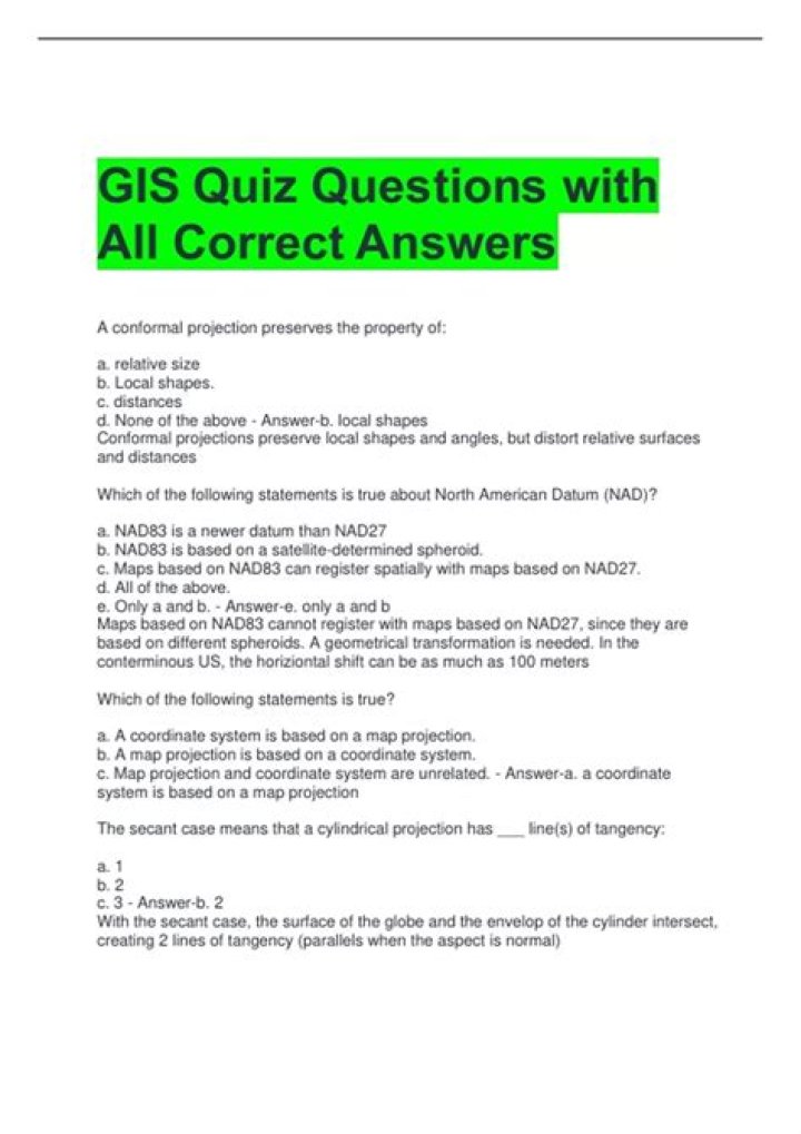 GIS Questions and Answers PDF: Expert Answers to Common Cartography & Mapping Queries
