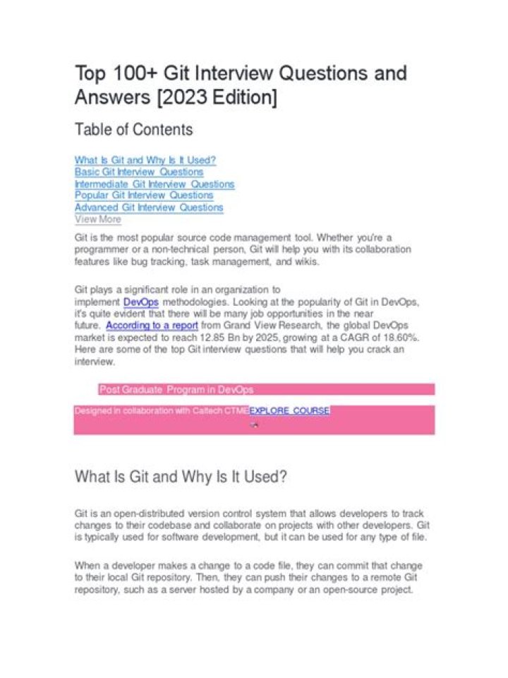 Git Questions and Answers PDF: Expert Solutions for Developers