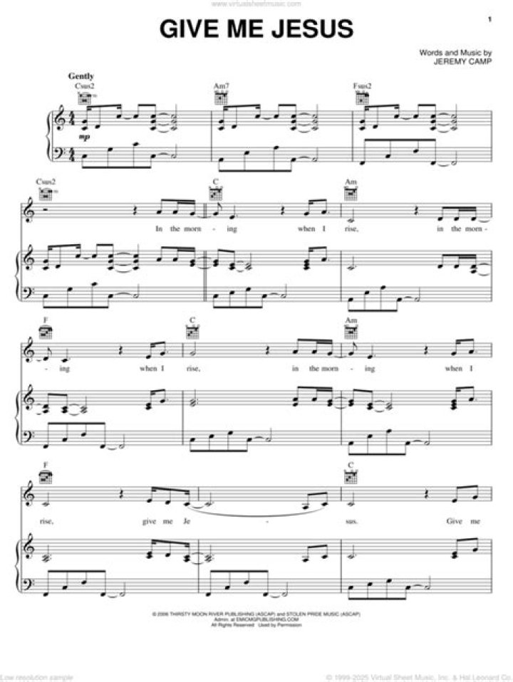 Free Give Me Jesus Sheet Music PDF – Download Now