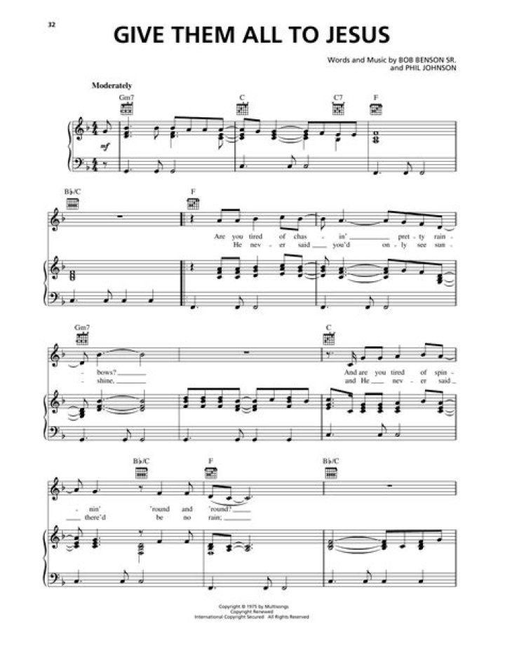Free Give Them All to Jesus Sheet Music PDF for Instant Download