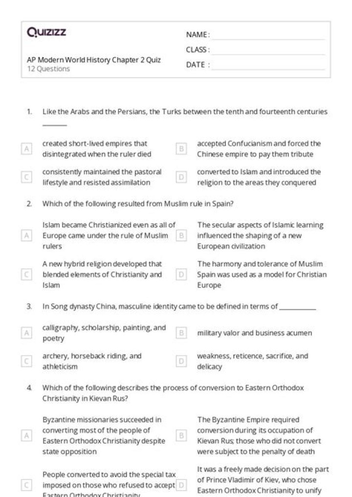Glencoe World History Quizzes and Tests PDF: Master History with Practice