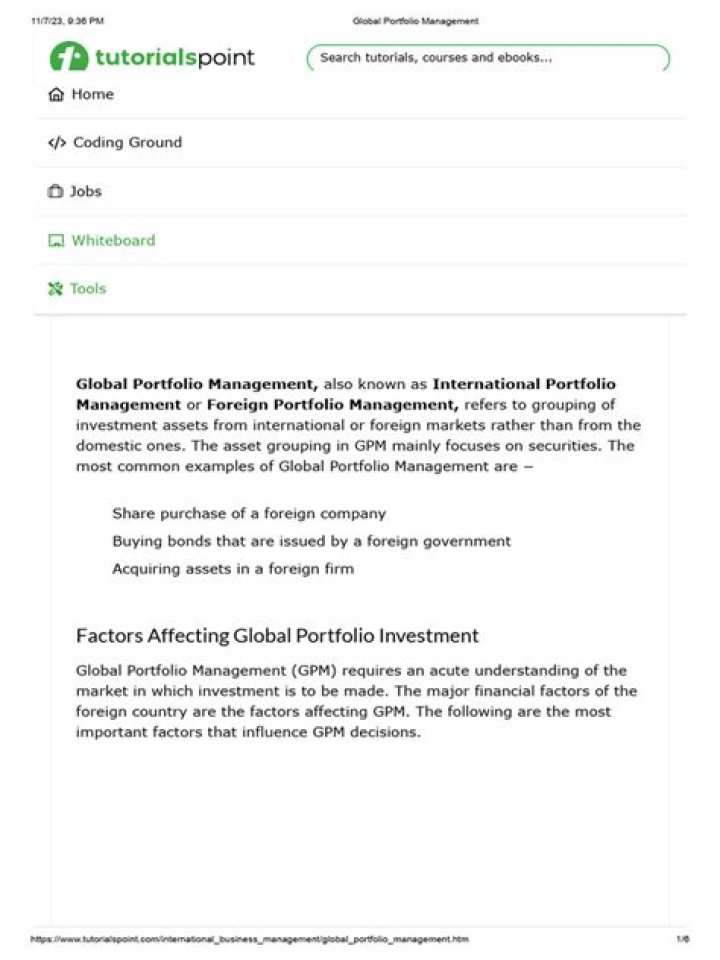 Global Portfolio Management PDF Guide: Optimize Your Investments