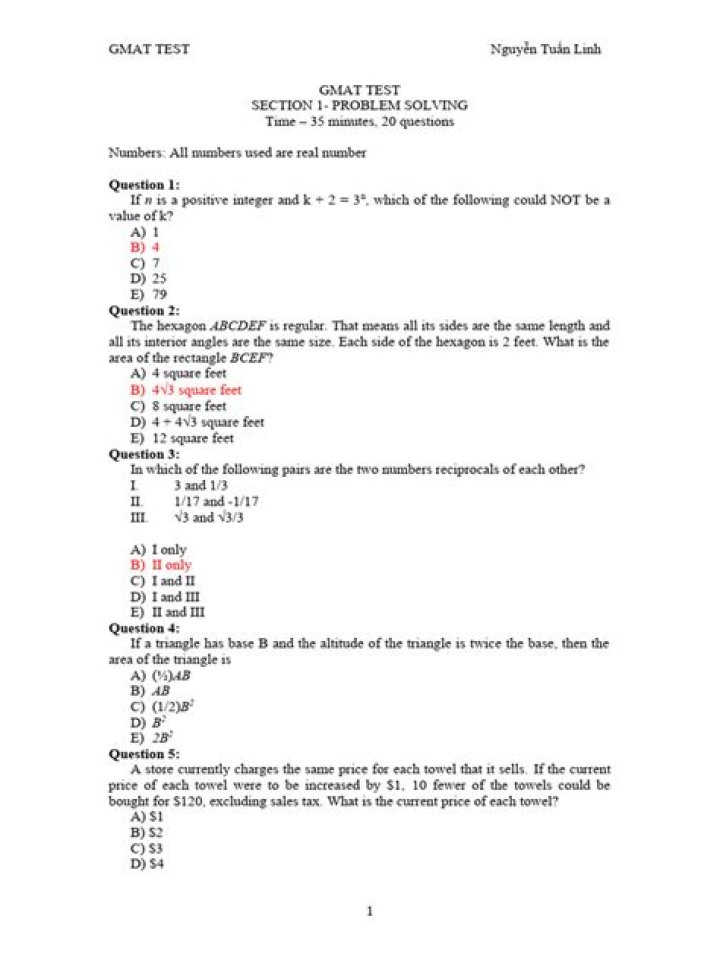 Gmat Math Practice Test PDF – Master GMAT Math with Expert Prep