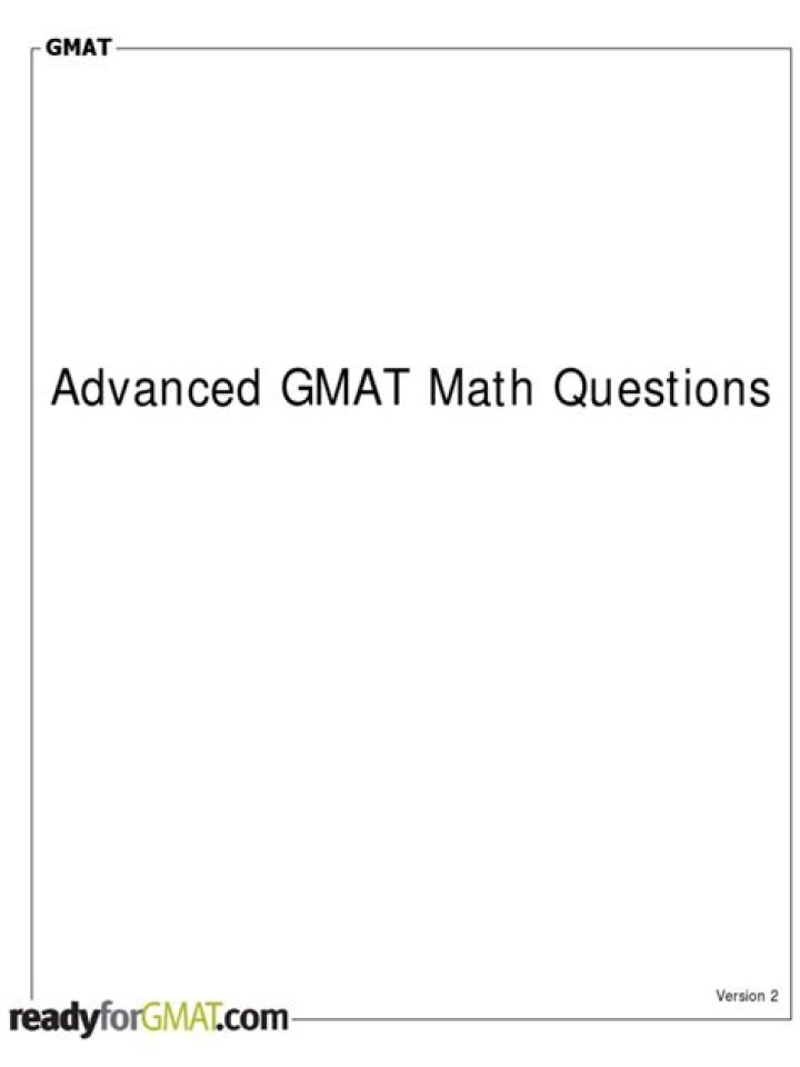 Free GMAT Math Questions PDF: Practice Tests & Solutions