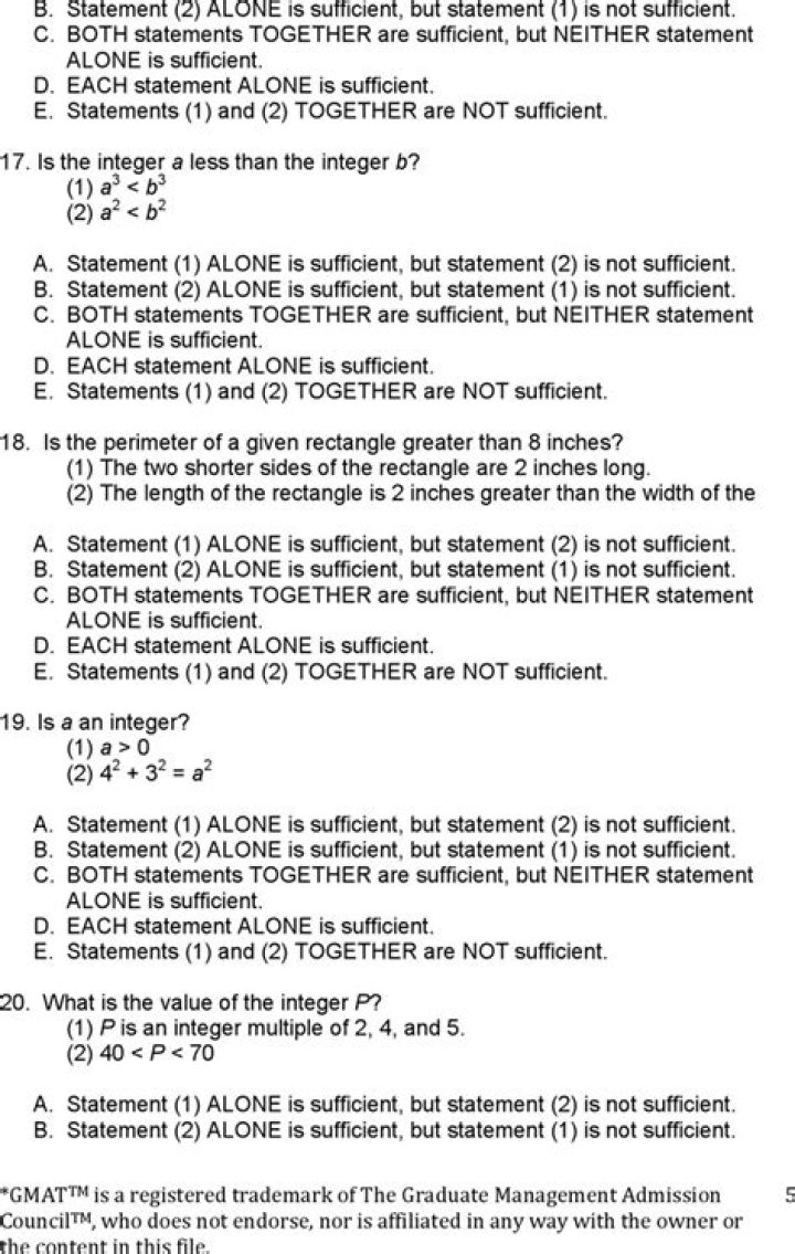 Gmat Practice Questions PDF: Master GMAT with Free Practice Tests