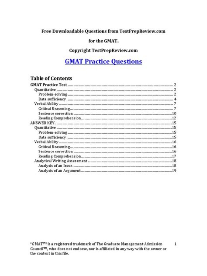 Gmat Practice Test PDF Download – Instant Study Resource
