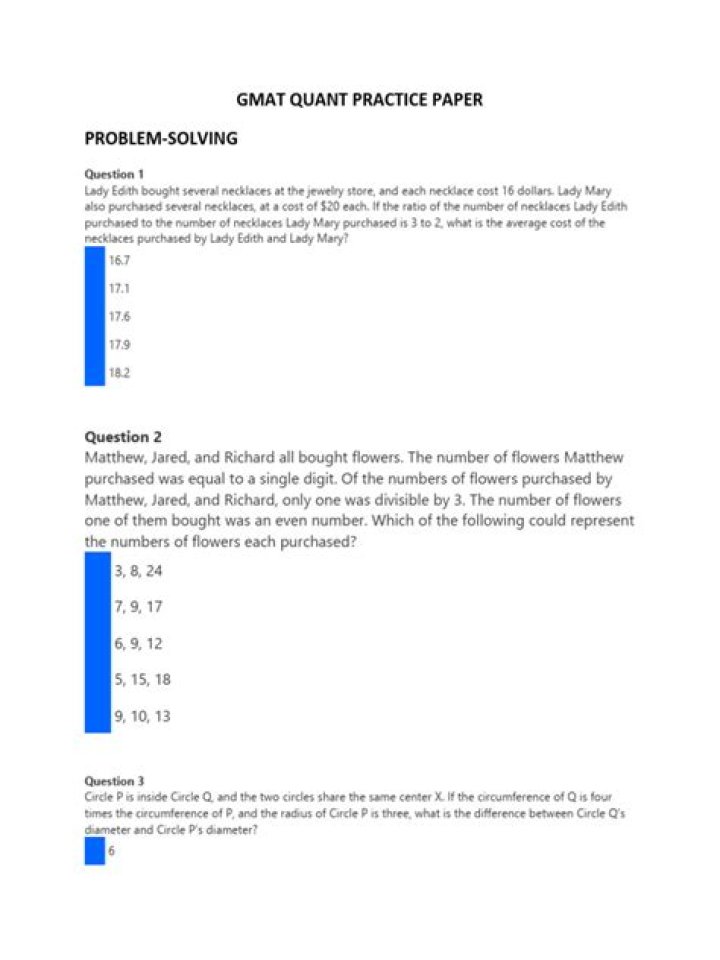 Gmat Quantitative Practice Questions PDF – Expert Prep Resources