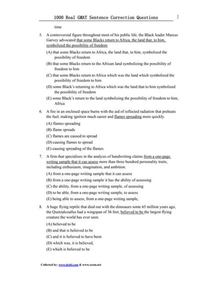 Master GMAT Sentence Correction with PDF Practice Questions