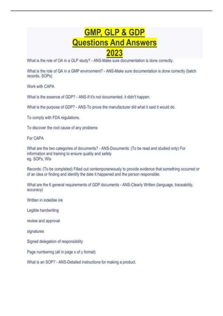 Master GMP Questions and Answers PDF – Essential Compliance Guide