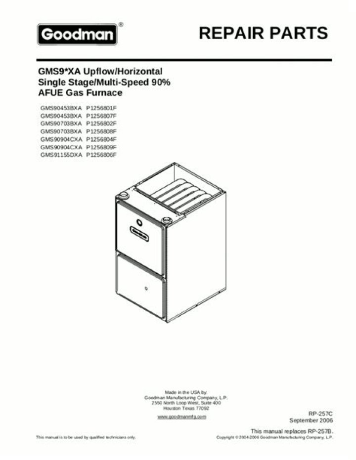 GMS90904CXA Parts List PDF – Complete Repair Guide