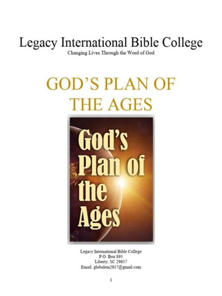 God's Plan for the Ages: A Detailed PDF Guide