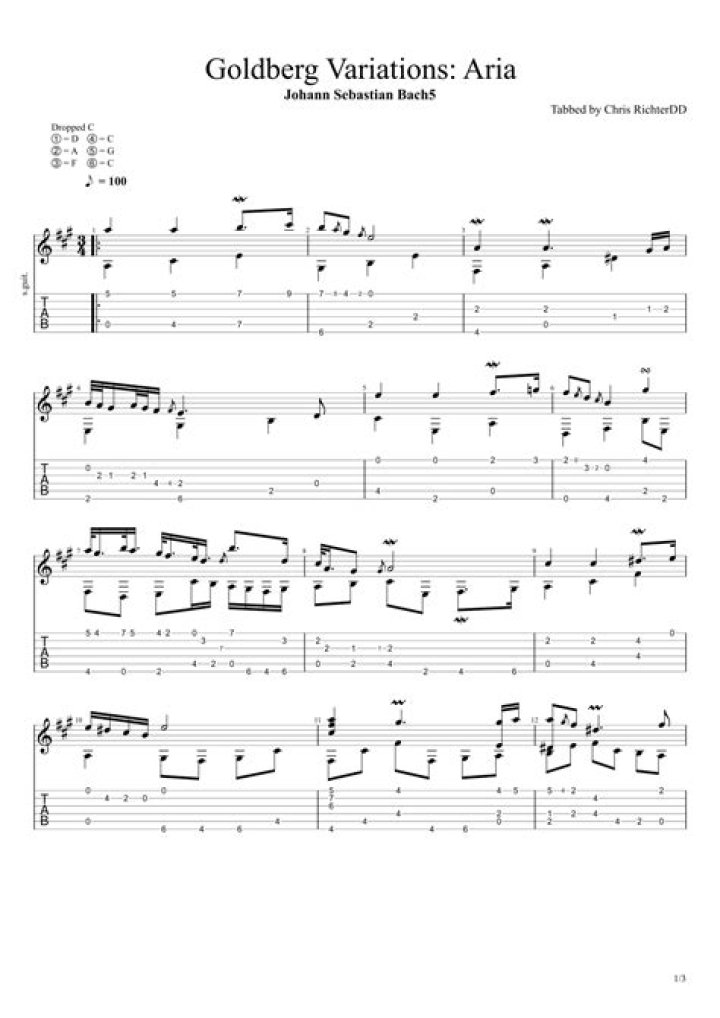 Goldberg Variations Aria Sheet Music PDF – Download Now