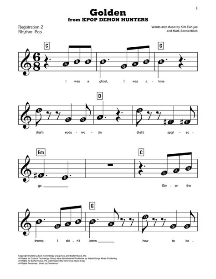 Golden KPop Demon Hunters Sheet Music PDF – Download Instantly