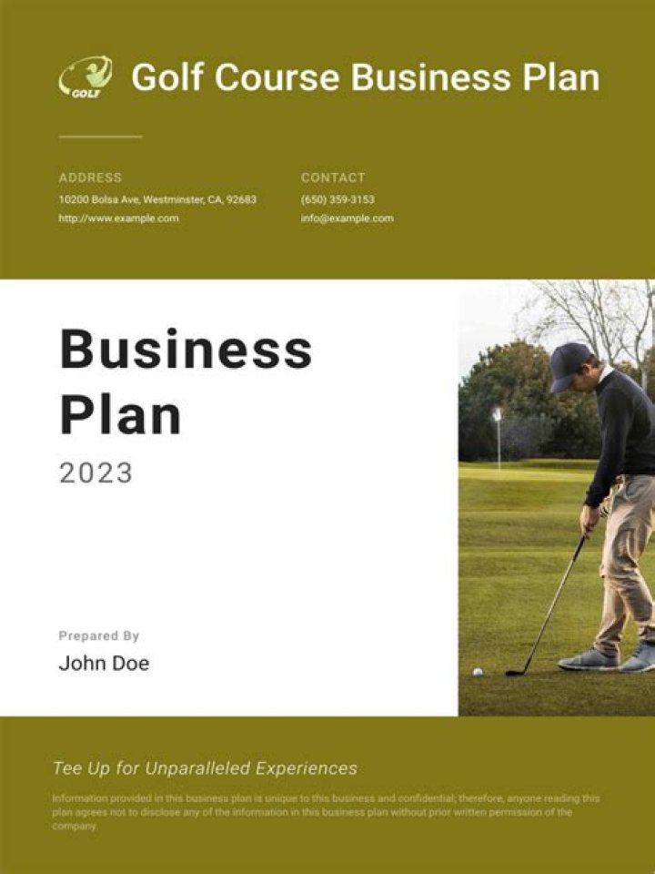 Golf Course Business Plan PDF – Complete Step-by-Step Guide