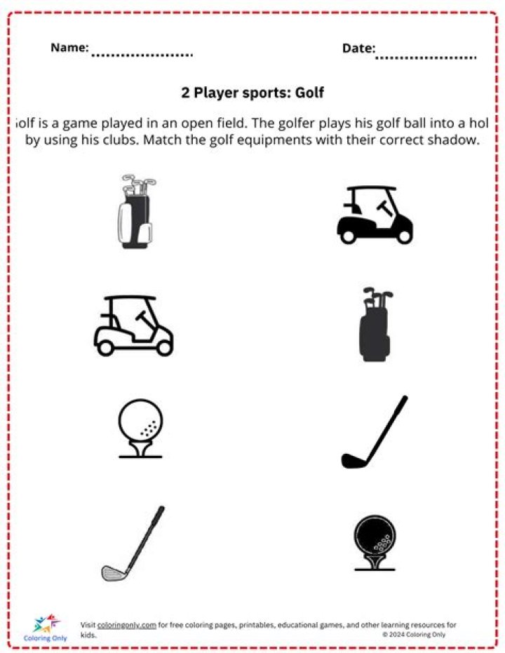 Free Golf Worksheet PDF for Better Game Improvement
