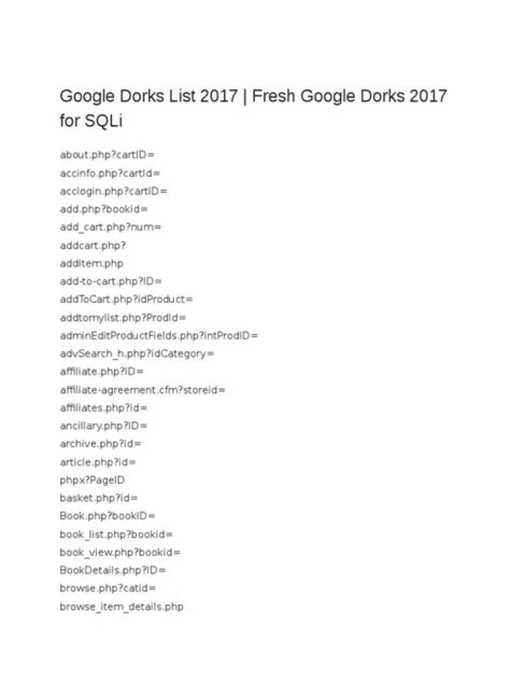 Free Download: Premium & Hidden Dork List PDF for Advanced Searching
