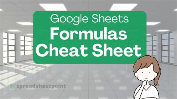 Google Sheets Formulas Cheat Sheet PDF: Master Excel Formulas Instantly