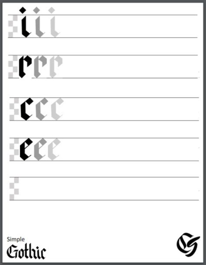 Master Gothic Calligraphy: Free Practice Sheet PDF Download