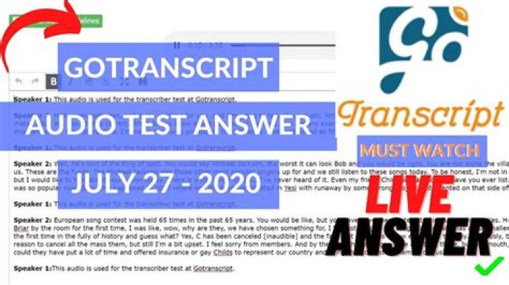 Fast & Accurate Gotranscript Audio Test PDF Results