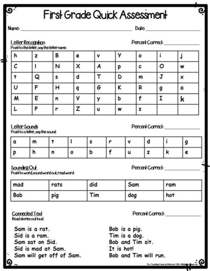 Grade 1 Reading Assessment Test PDF for Free Download