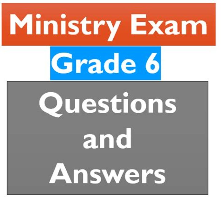 Grade 6 Ministry Exam Questions & Answers PDF – Free Download