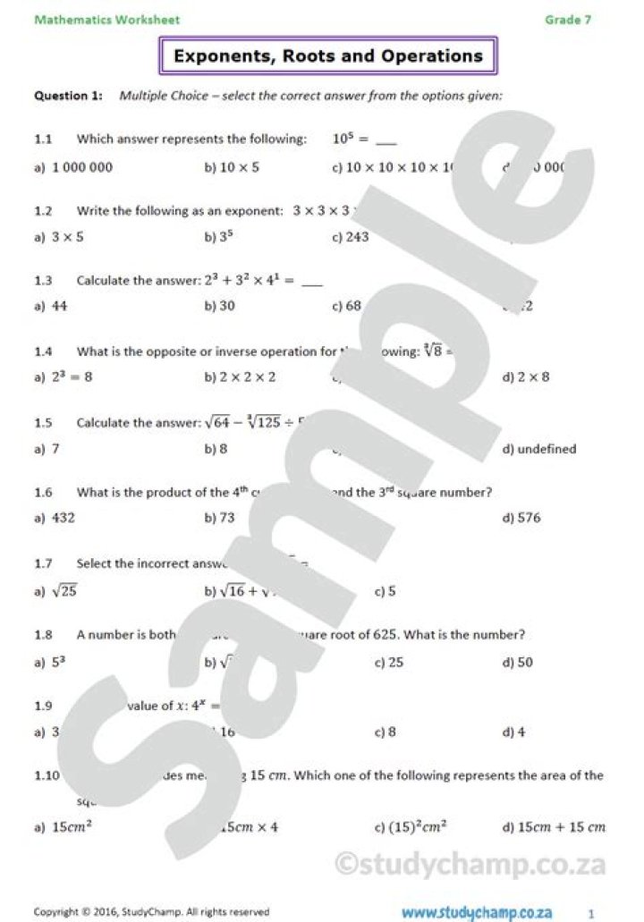 Grade 7 Math Questions & Answers PDF with Step-by-Step Solutions