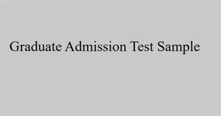 Free Graduate Admission Test Sample Questions PDF Download