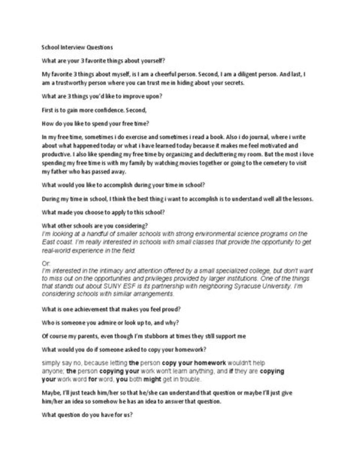 Top Graduate School Interview Questions & Answers PDF for Success