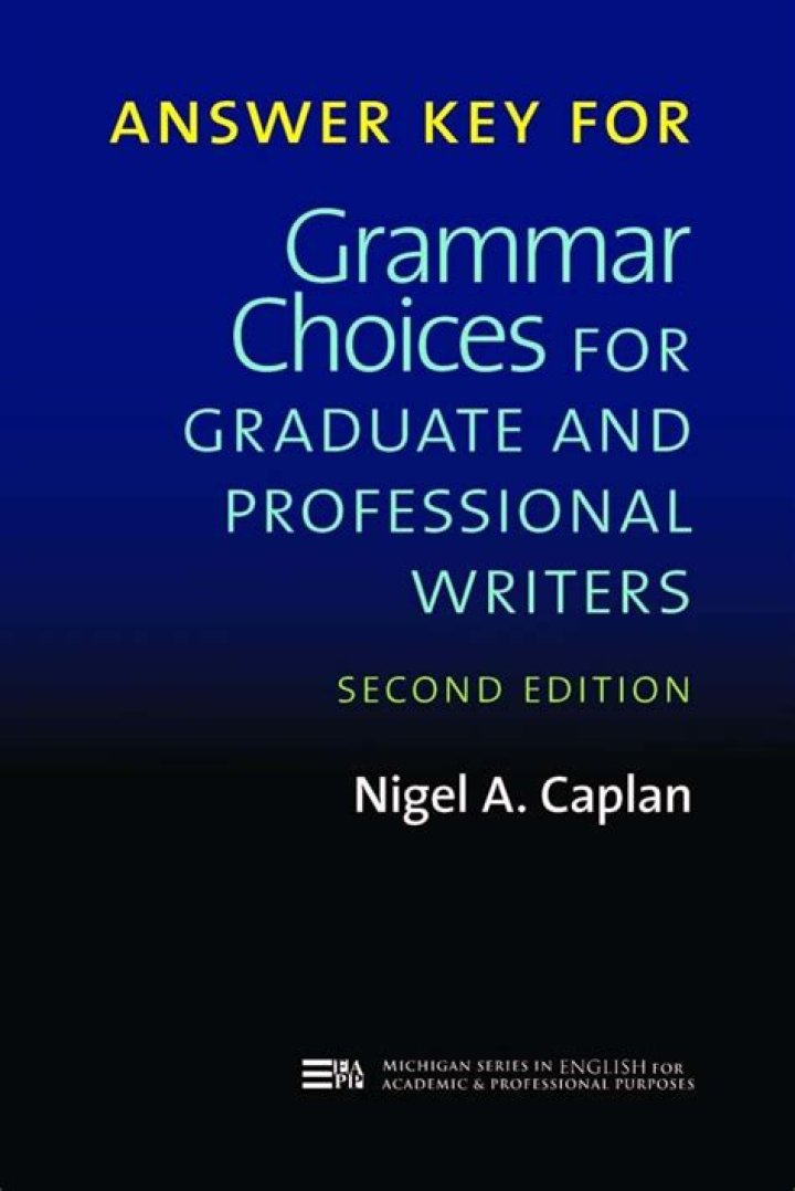 Essential Grammar Choices for Graduate and Professional Writers Answer Key PDF