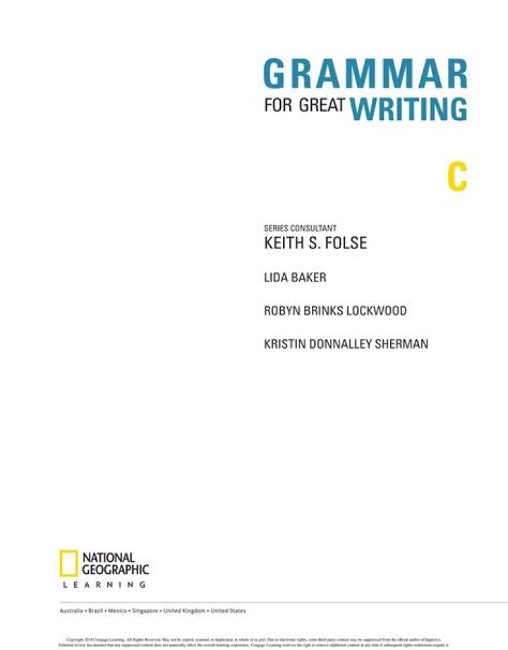 Grammar for Great Writing Book C Answer Key PDF – Perfect Practice for Clearer Writing