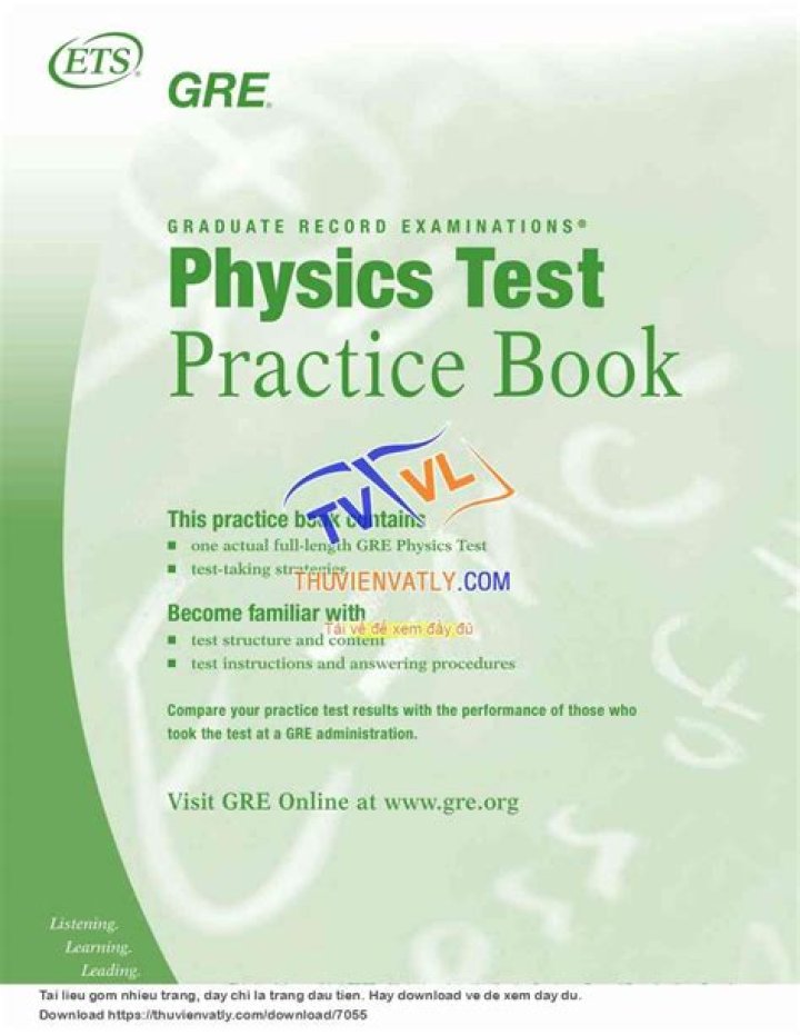 Free GRE Physics Test PDF with Answers & Practice Questions
