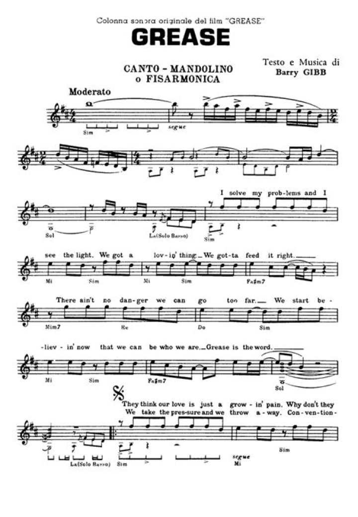 Free Grease Sheet Music PDF – Download Now