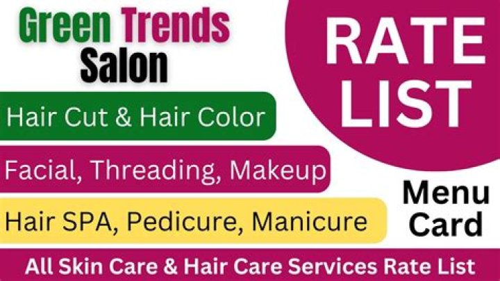 2025 Green Trends Salon Price List PDF – Affordable Eco-Friendly Styling