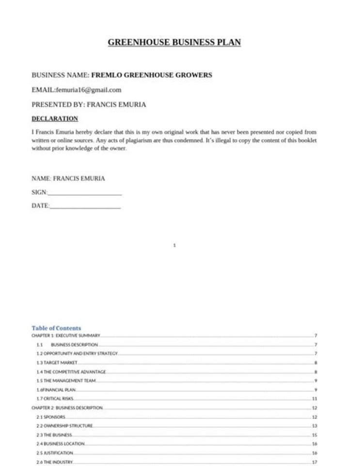 Greenhouse Business Plan PDF: Start Your Farm Today