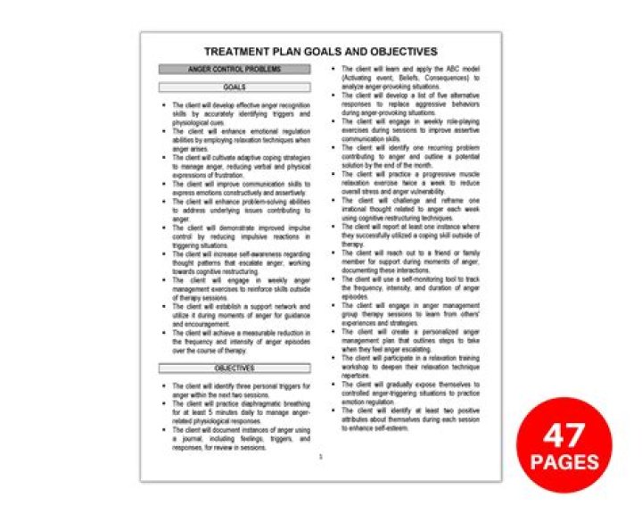 Effective Grief Treatment Plan: Clear Goals & Objectives in PDF Format