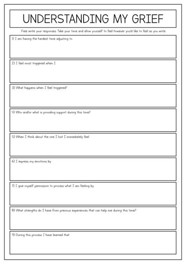 Grief Worksheet PDF: Heal Your Heart with Guided Coping Tools