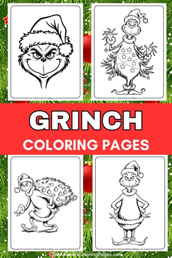 Free Grinch Coloring Sheets PDF – Instant Printable Holidays Fun