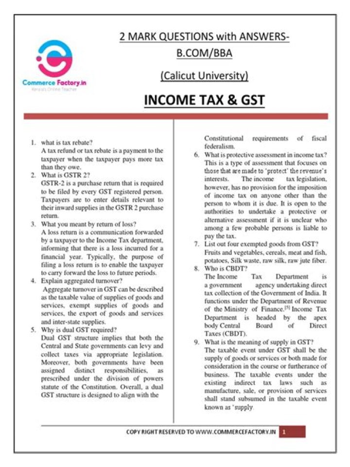 GST Questions & Answers PDF: Expert Solutions for Tax Compliance