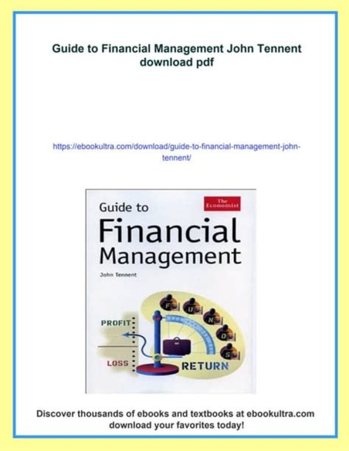 John Tennent’s Ultimate Guide to Financial Management: PDF for Success