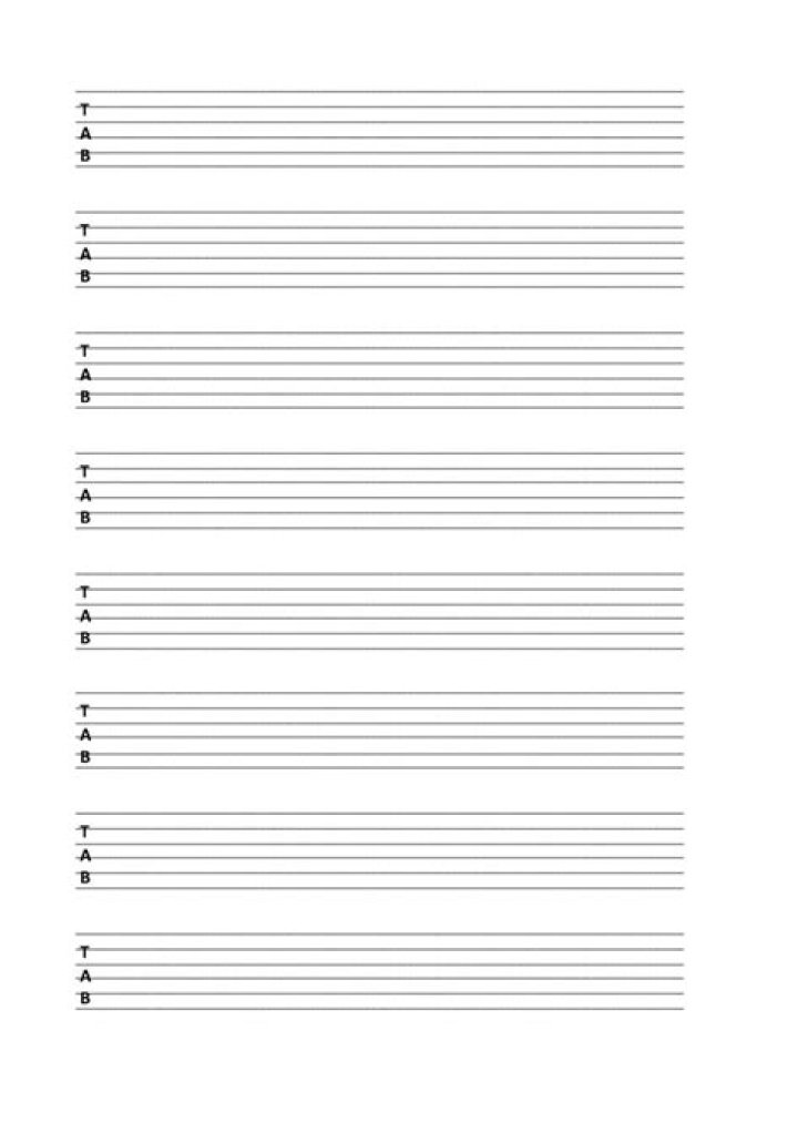 Free Blank Guitar Tab Sheet PDF – Download Instantly
