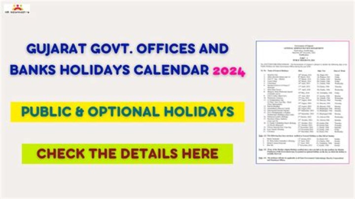 Gujarat Government 2024 Holiday List PDF in Gujarati Download