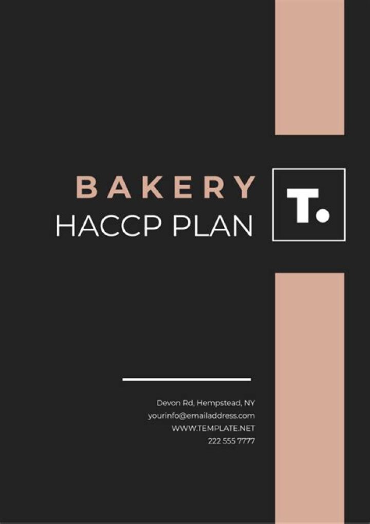 HACCP Plan Example for Bakery – Free PDF Template