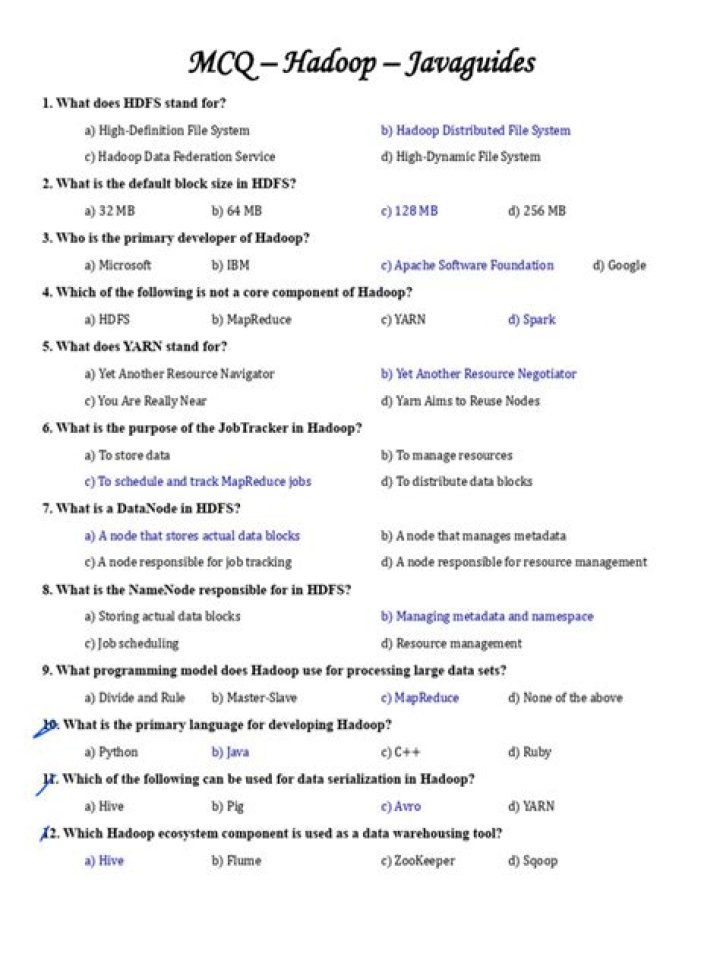 Hadoop Questions and Answers PDF: Expert Guide to Big Data Solutions