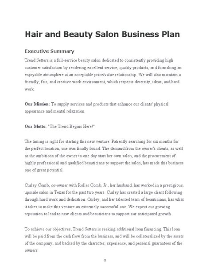 Hair Salon Business Plan Sample PDF – Ready-to-Use Startup Guide