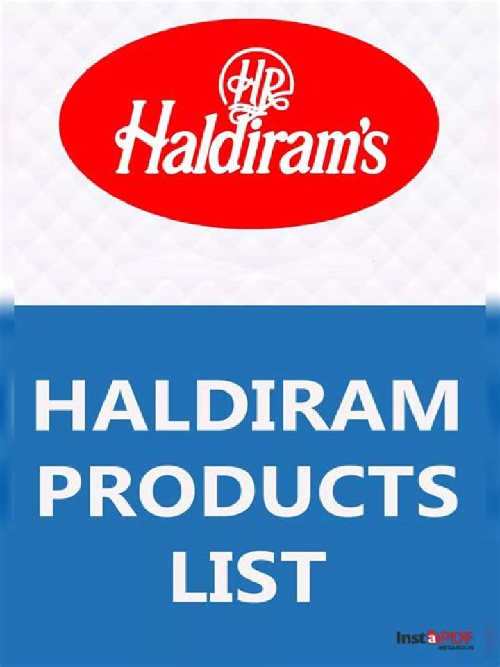 Haldiram Products List PDF: Complete Guide to All Offerings