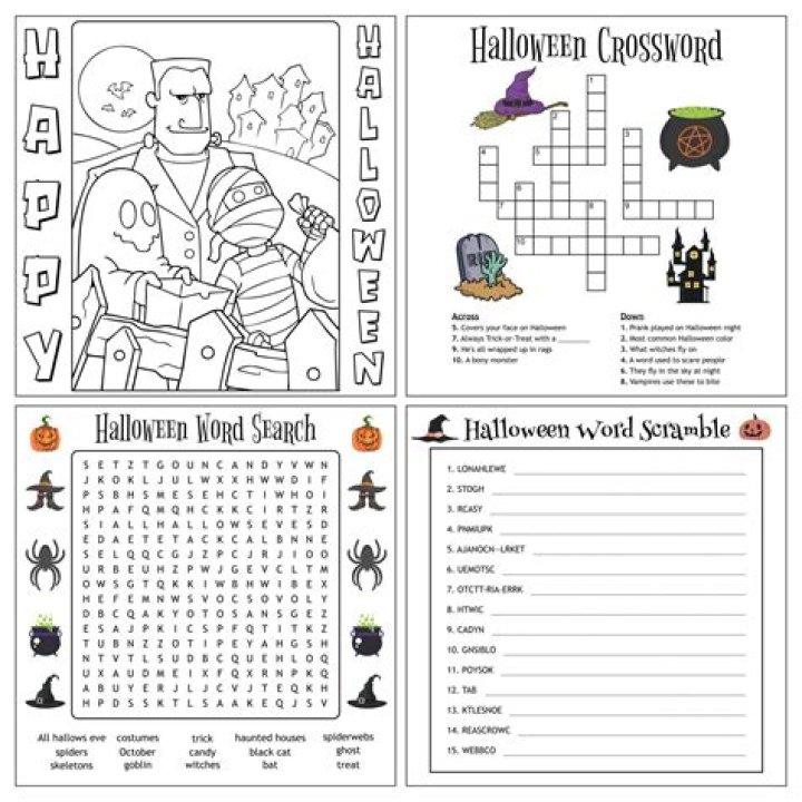 Halloween Activity Sheets PDF – Printable Trick-or-Treat Games & Crafts