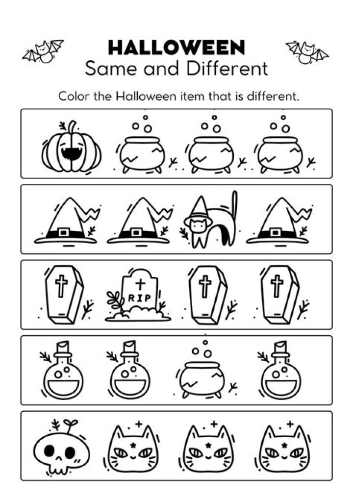 Halloween Worksheets for Preschoolers PDF – Fun Printable Templates