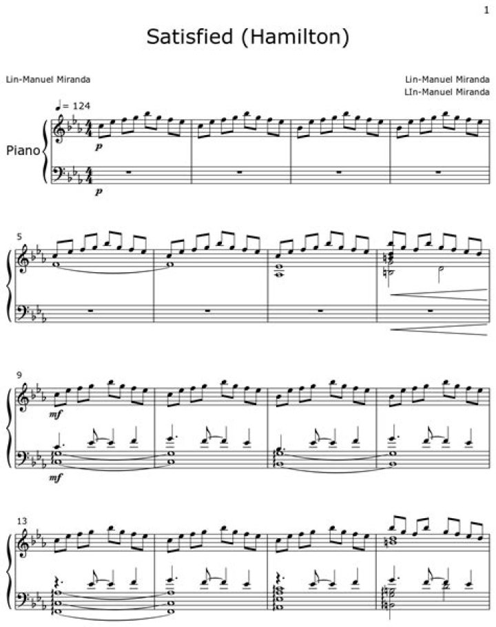 Hamilton Sheet Music Piano PDF – Easily Downloadable Piano Arrangement
