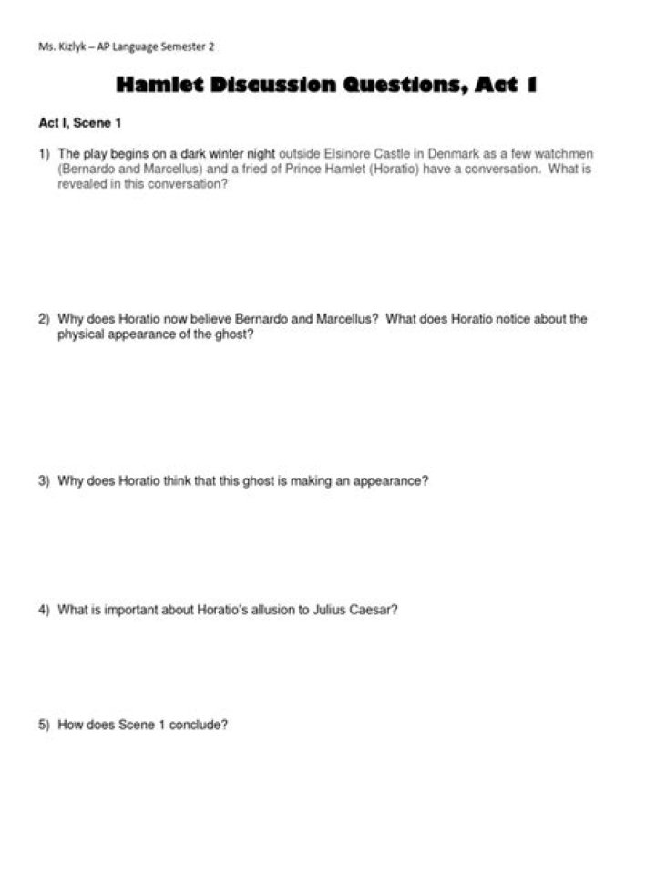 Hamlet Discussion Questions PDF: Engage Deeply with the Play